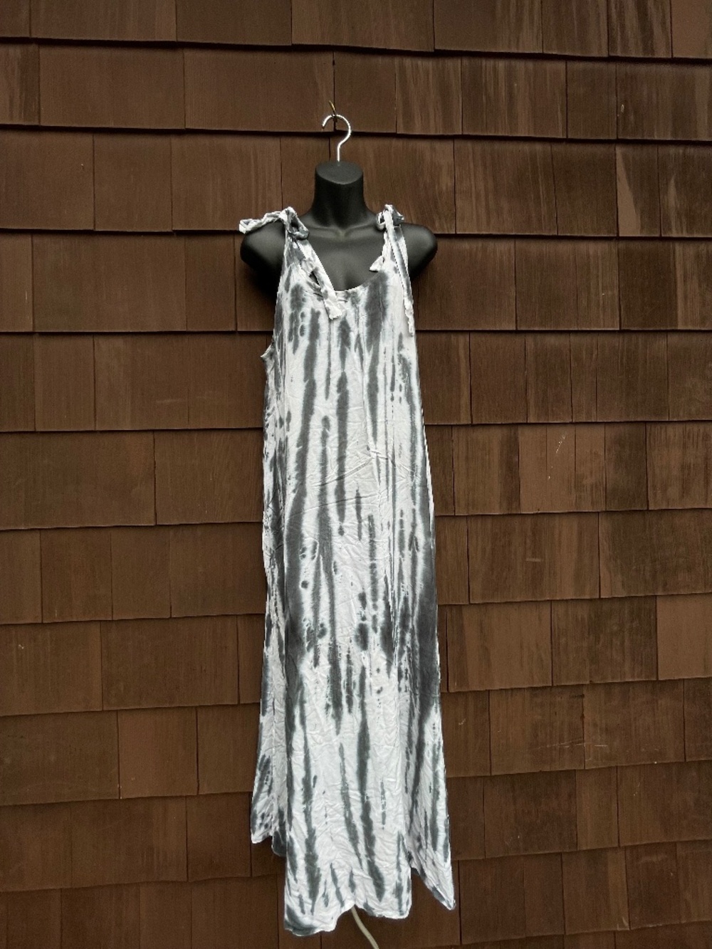 Exist Tie Dye Maxi Dress in Black/ White
